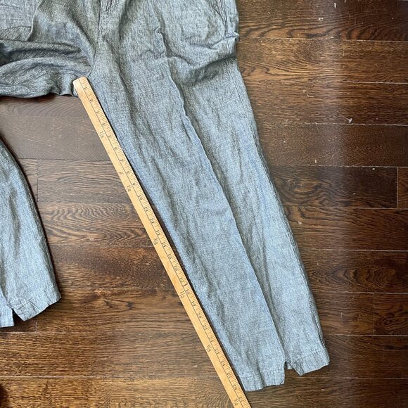 Transit Par Such Linen Blend Gray Split Hem Pants-Size 12 (5) - Picture 11 of 13